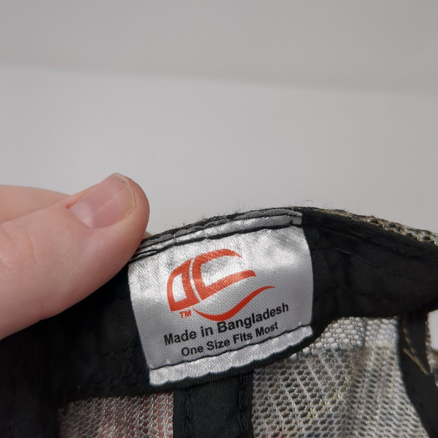 Micro 100 Strapback Trucker Hat Camouflage OS Adjustable Mesh Back OC Sports