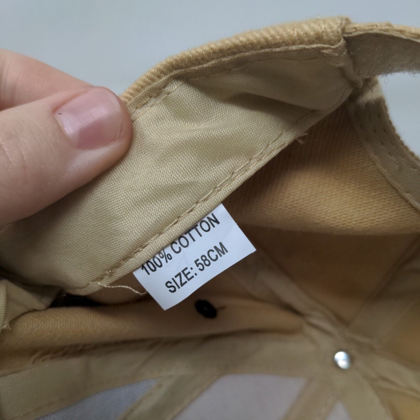 Cayman Islands Strapback Hat Tan 548cm Adjustable Embroidered 6 Panel Cotton