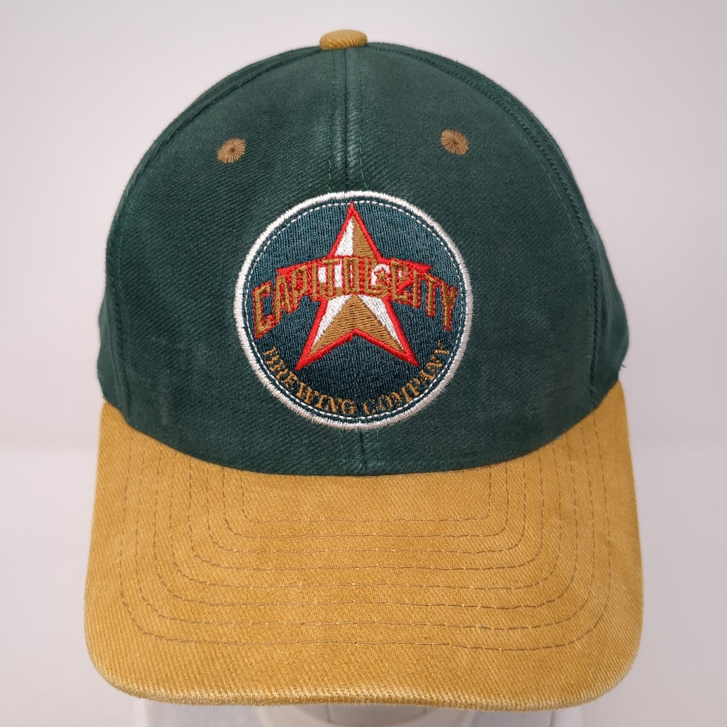 Capitol City Brewing Company Strapback Hat Green One Size Colorblock