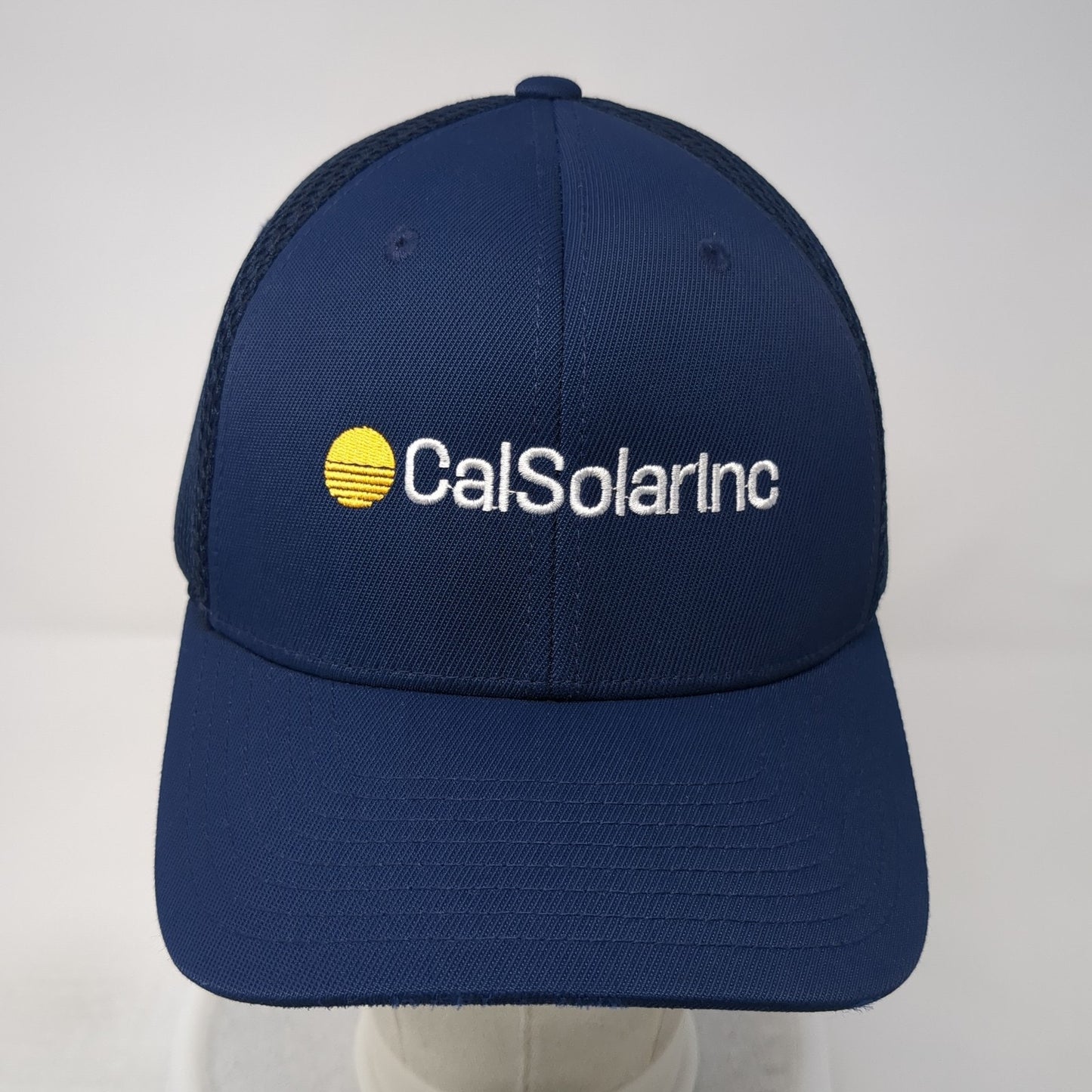 Cal Solar Inc Fitted Hat Blue XL Embroidered Solid Flexfit Sport-Tek