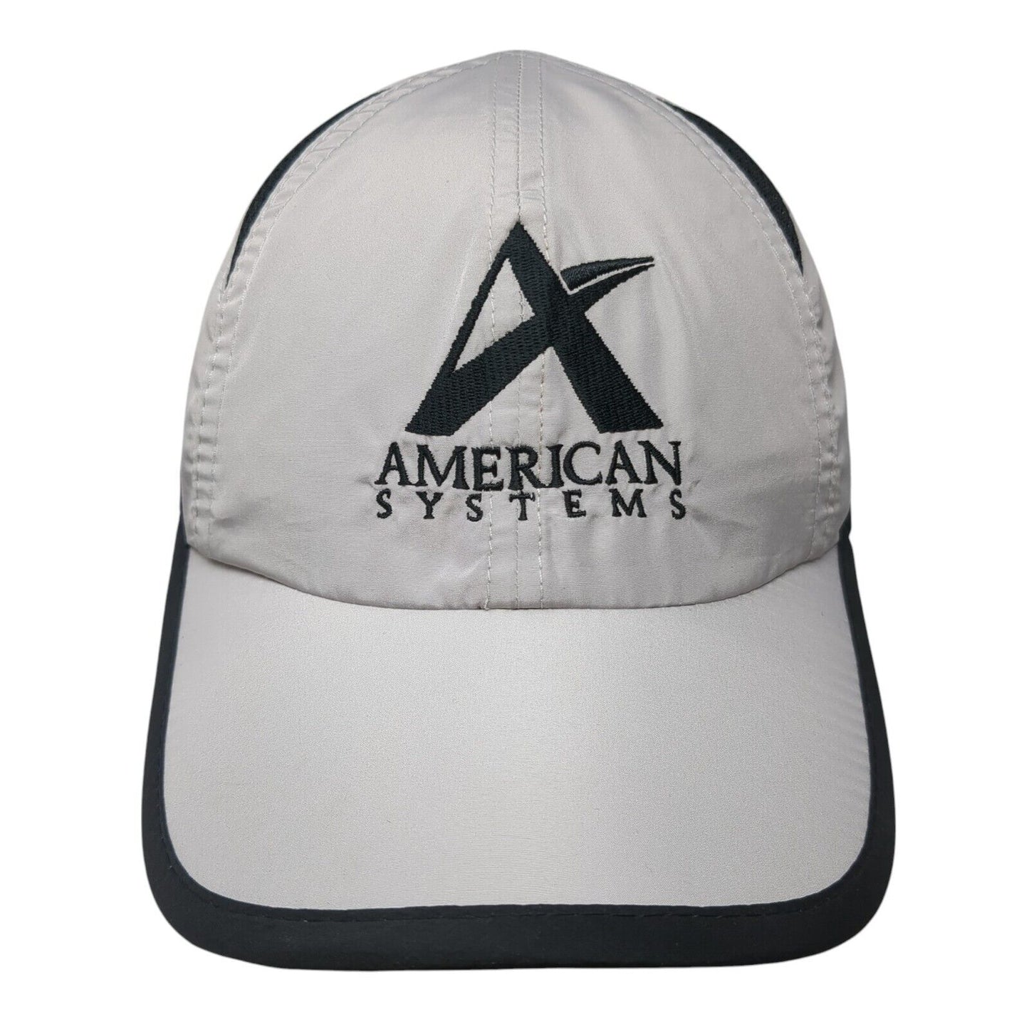 American Systems Strapback Hat Gray One Size Adjustable Embroidered Hit Wear