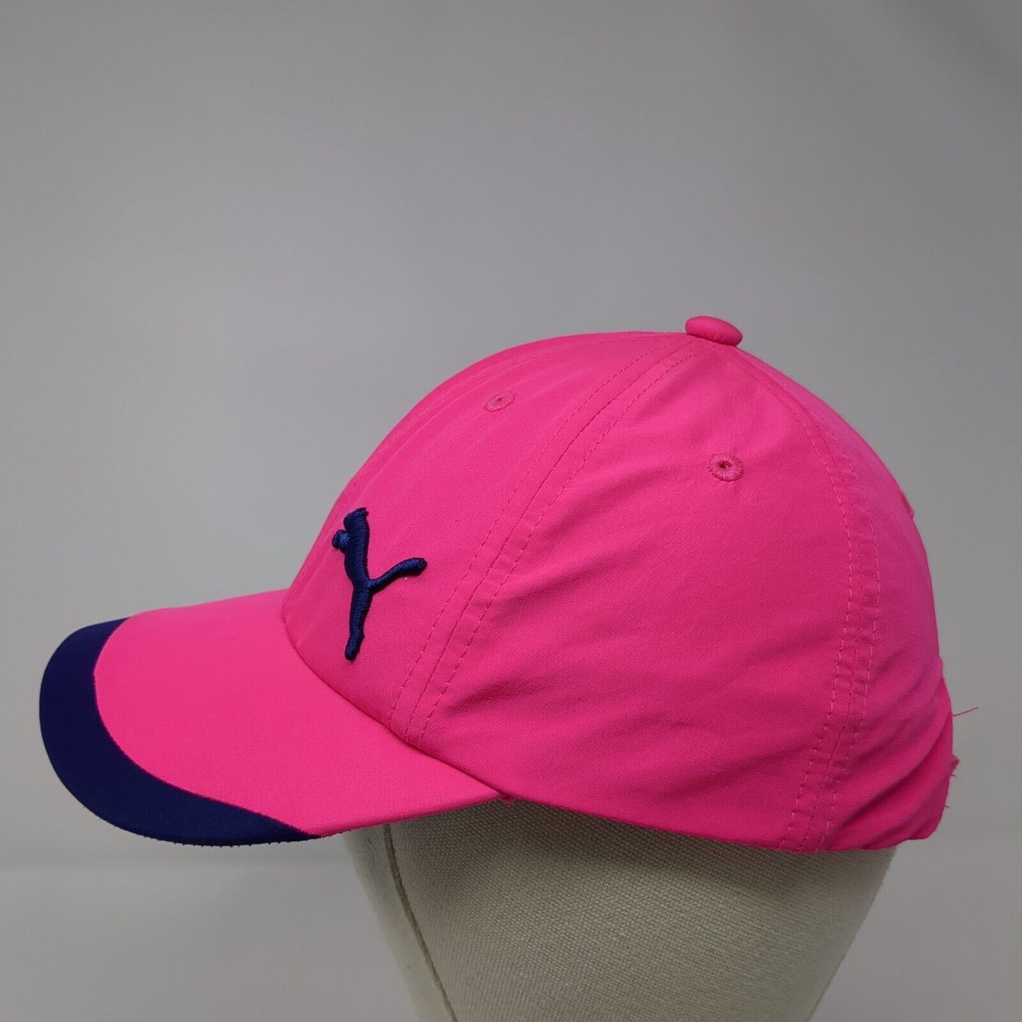 PUMA Strapback Hat Pink One Size Adjustable Embroidered Vented Holes Polyester
