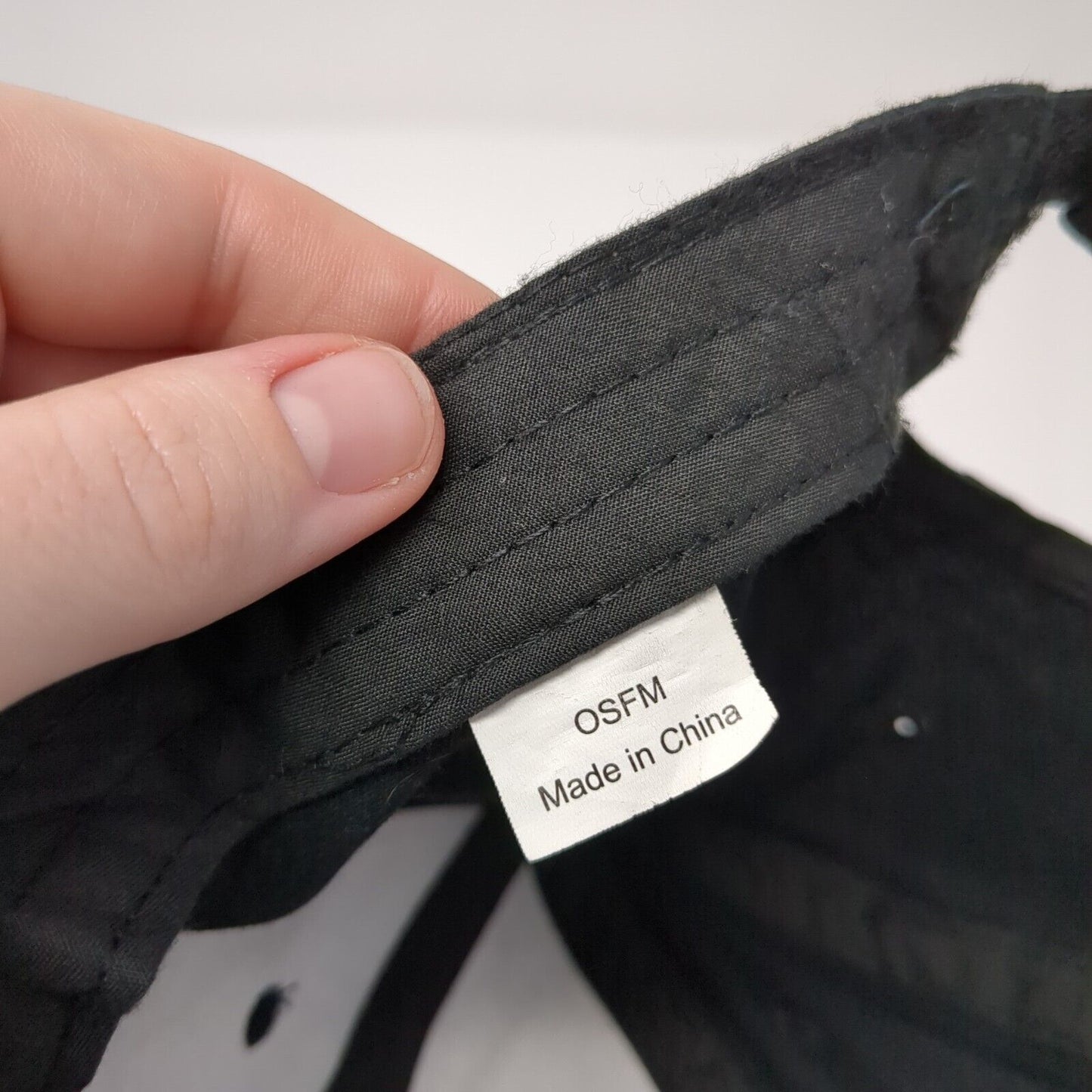 Unbranded Strapback Hat Black One Size Adjustable Vent Holes Blank