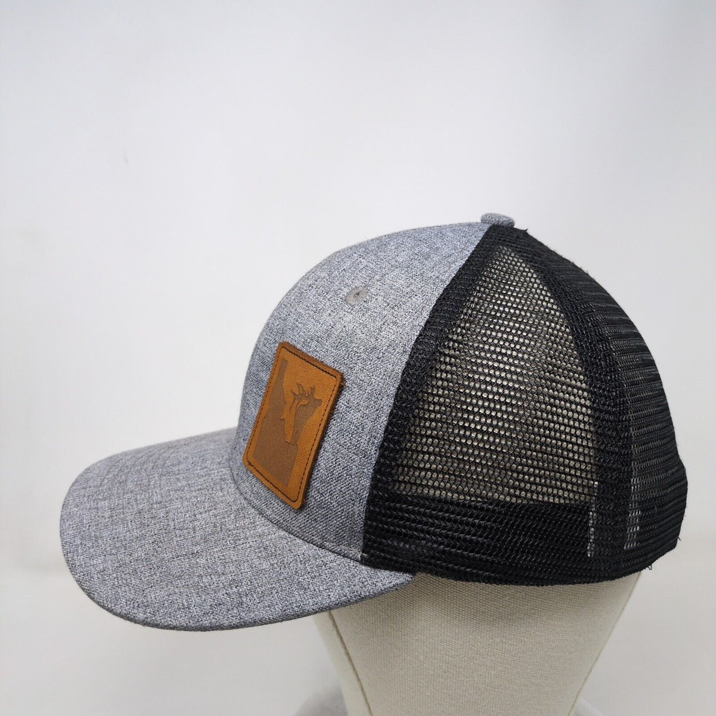 Arcadian Outfitters Patch Snapback Trucker Hat Gray OSFA Mesh Back