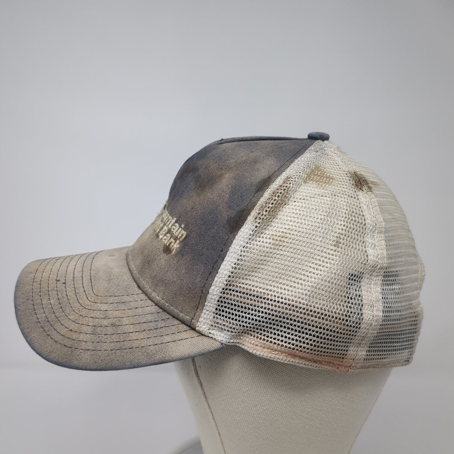 Mountain West Bank Snapback Mesh Back Trucker Hat Blue Adjustable New Era