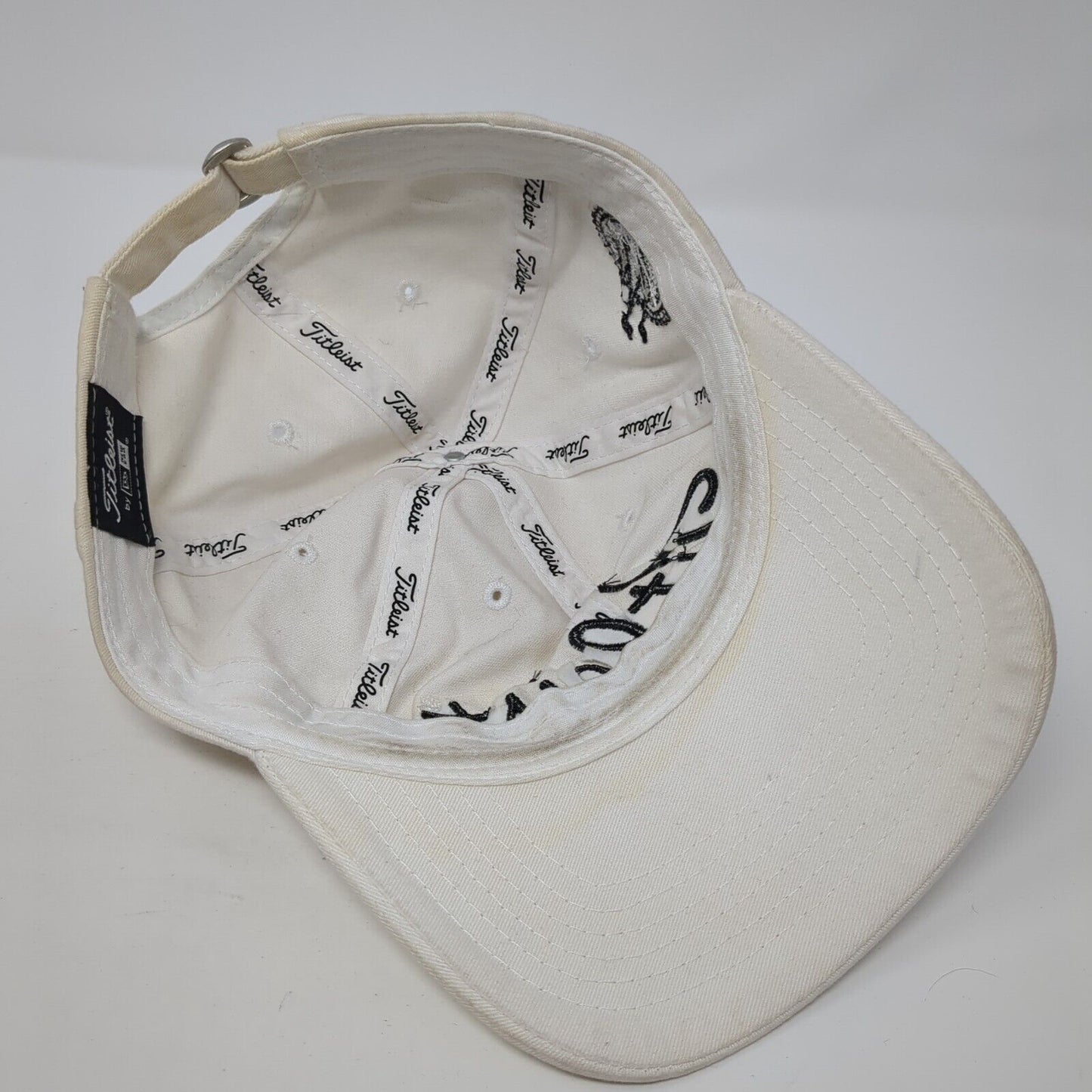 Titleist Regatta Bay Slideback Golf Hat White OS Adjustable Embroidered 6 Panel