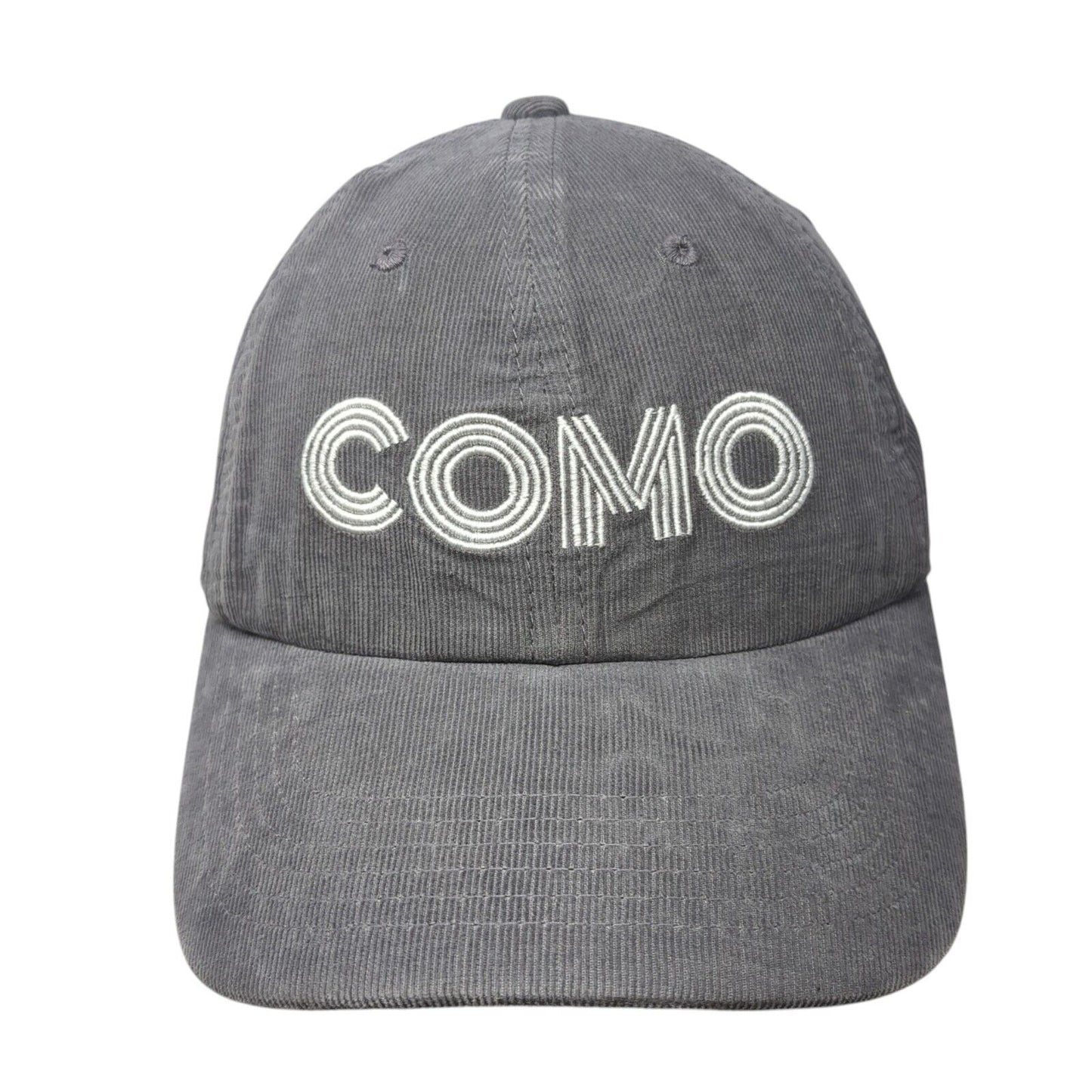 Como Slideback Hat Gray One Size Corduroy Top of the World 6 Panel