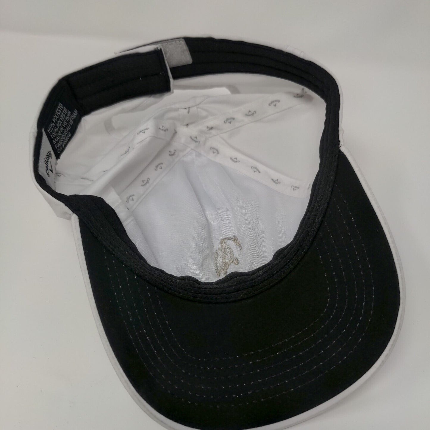 Callaway by Ponyflo Ponyback Strapback Hat White OSFA Adjustable Embroidered