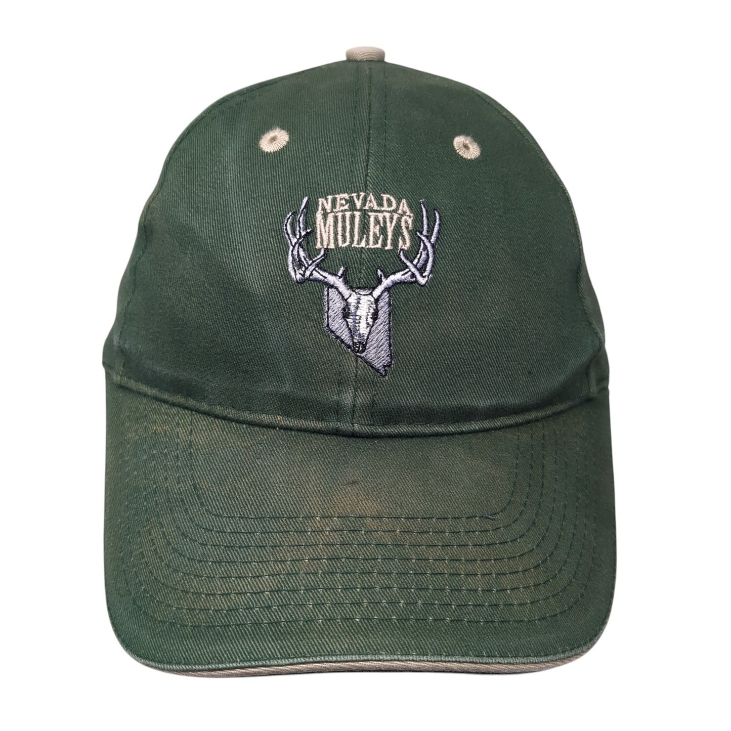 Nevada Muleys Strapback Baseball Cap Green One Size Adjustable Embroidered Otto