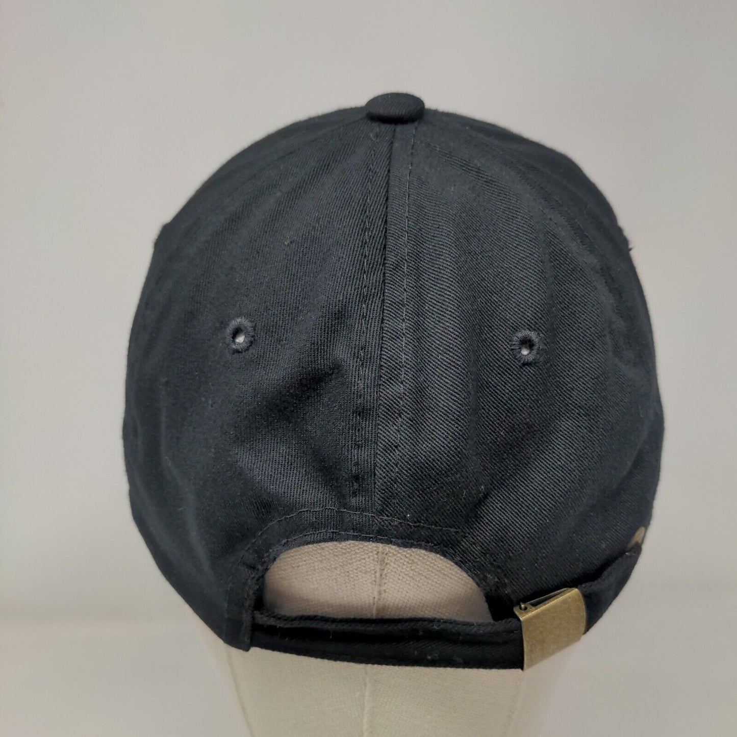 Tesla Slideback Hat Black OSFA Adjustable Vented Holes 6 Panel Cotton