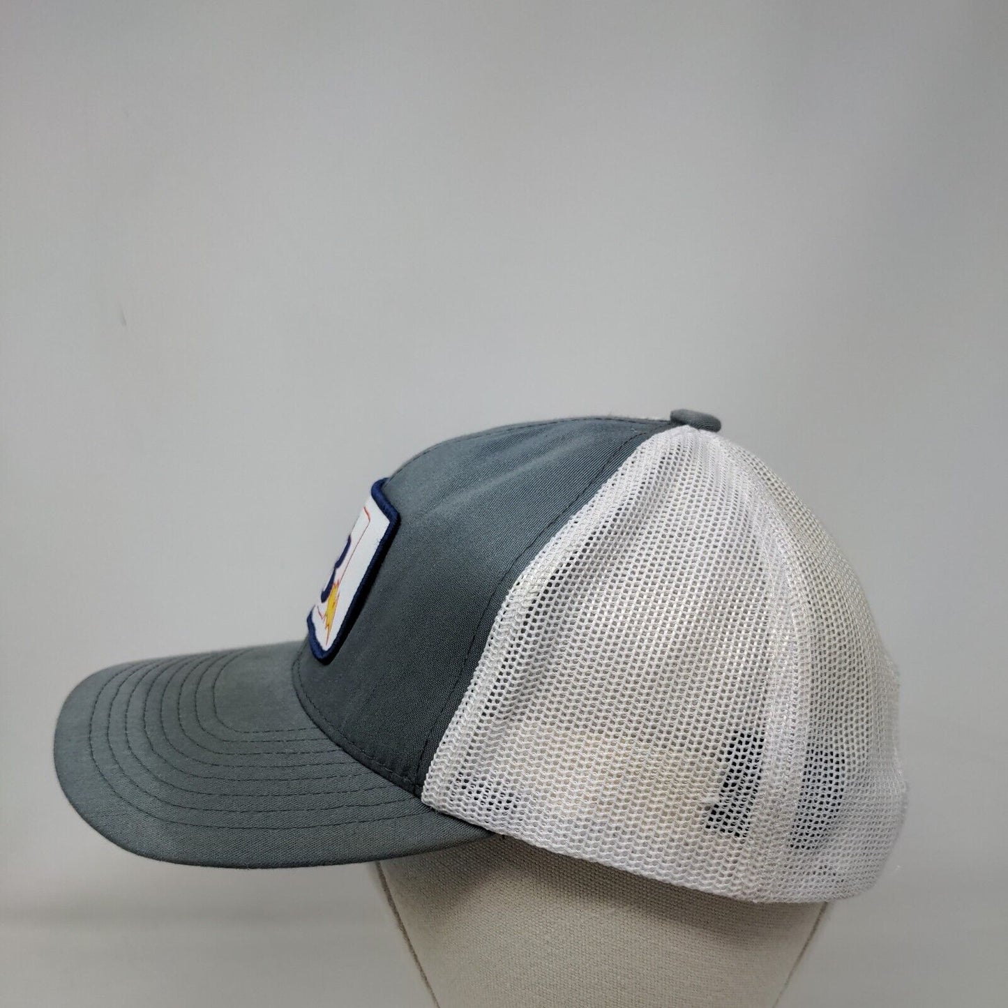 B&B Patch Snapback Mesh Back Trucker Hat Gray One Size Colorblock