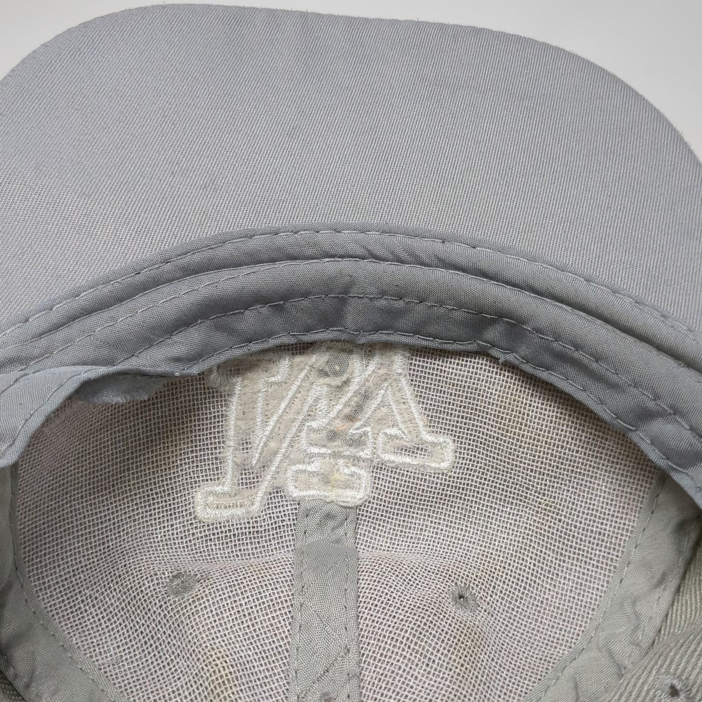 Gray Baseball Cap One Size NY New York Logo Taping Strapback Hat Embroidered