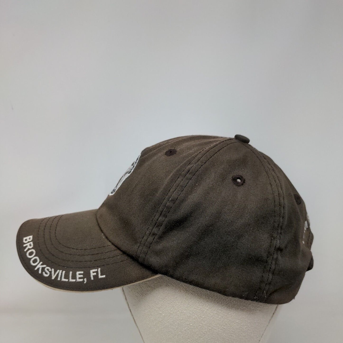 World Woods Golf Club Slideback Hat Brown OSFA Tom Fazio Design