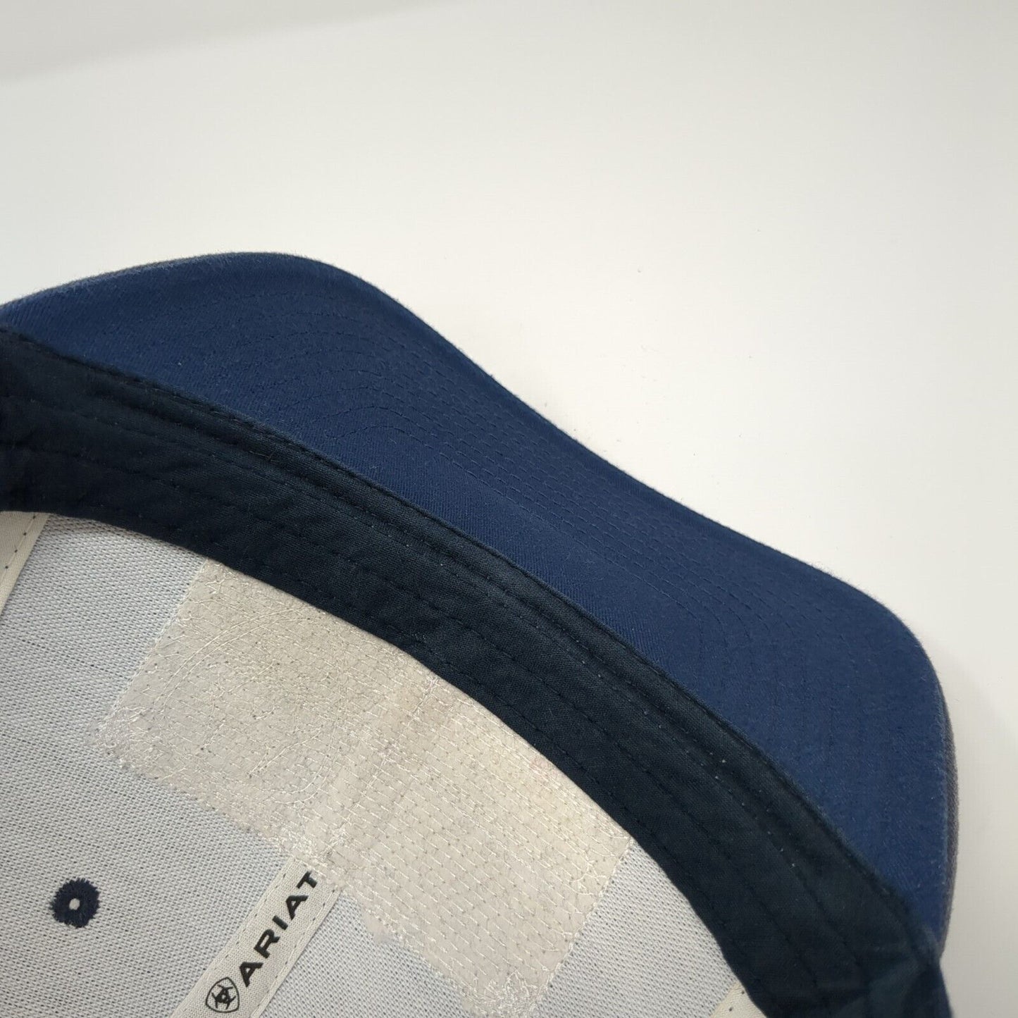 Ariat Flag Patch Snapback Trucker Hat Blue One Size Adjustable Mesh Back 6 Panel
