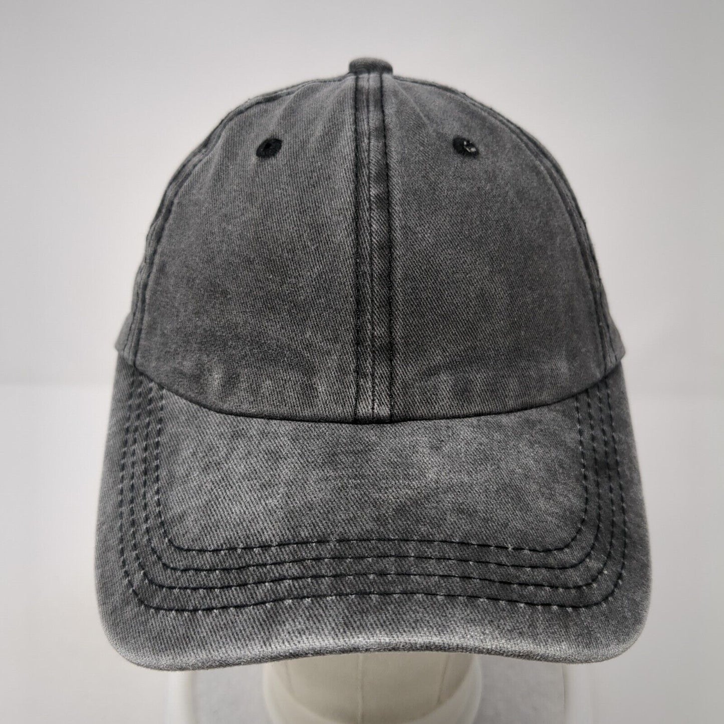 Unbranded Ponyback Slideback Hat Gray One Size Adjustable 6 Panel Blank Cotton