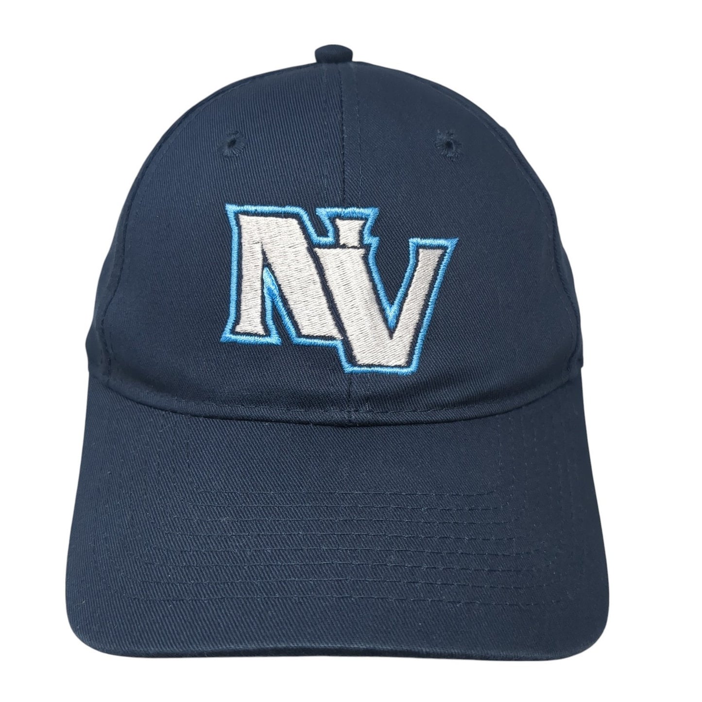 NV Strapback Baseball Cap Blue One Size Adjustable Embroidered Port & Company