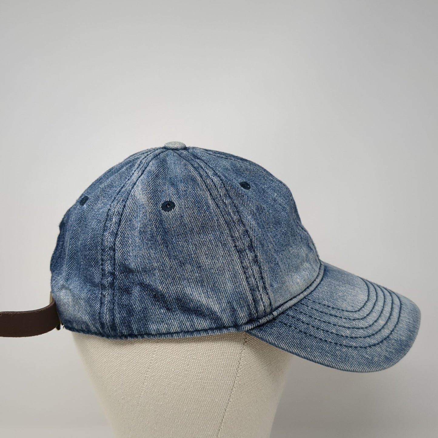 Unbranded Slideback Hat Blue One Size Adjustable Lightweight Denim Blank