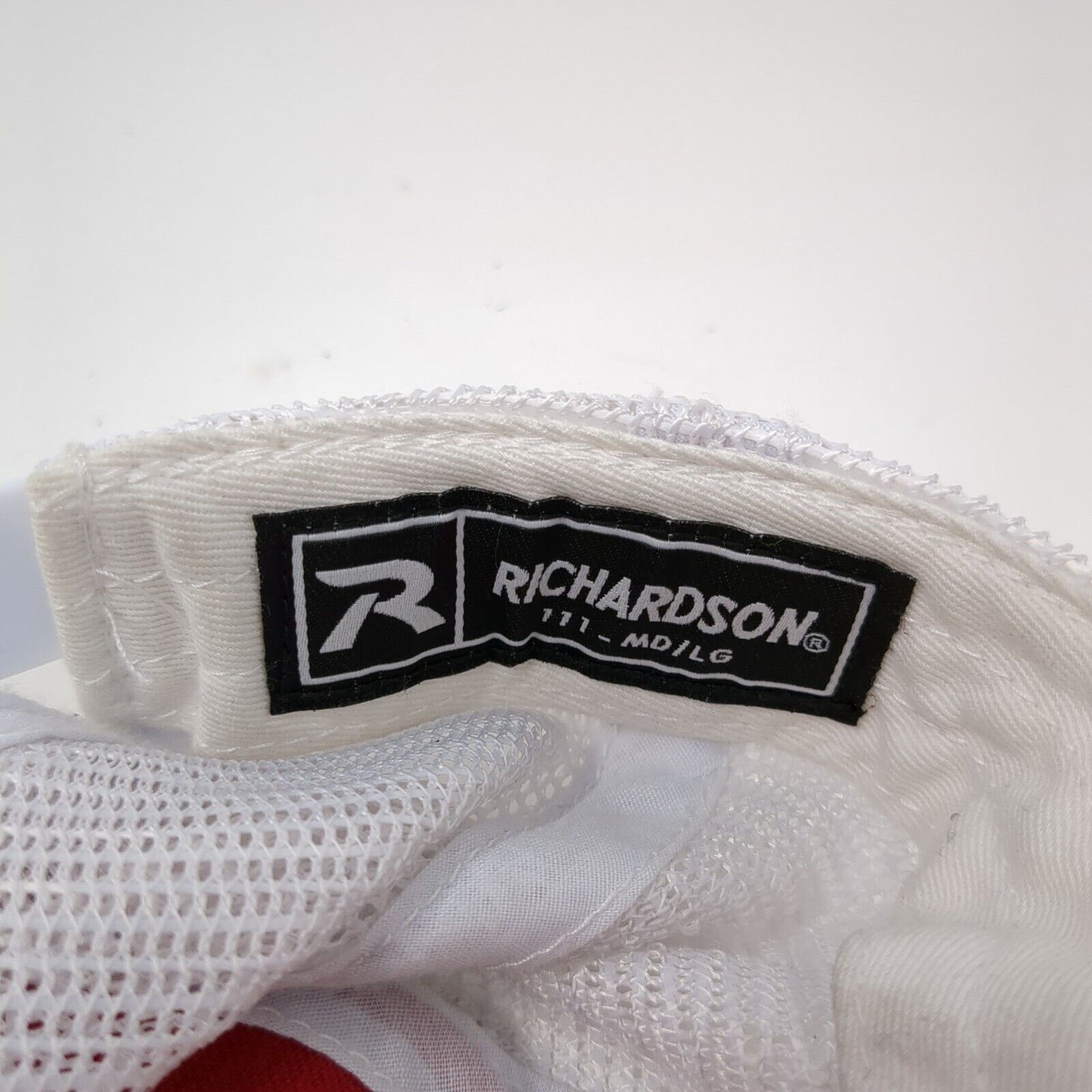 Bear Lake Patch Snapback Mesh Back Trucker Hat Red M/L Richardson
