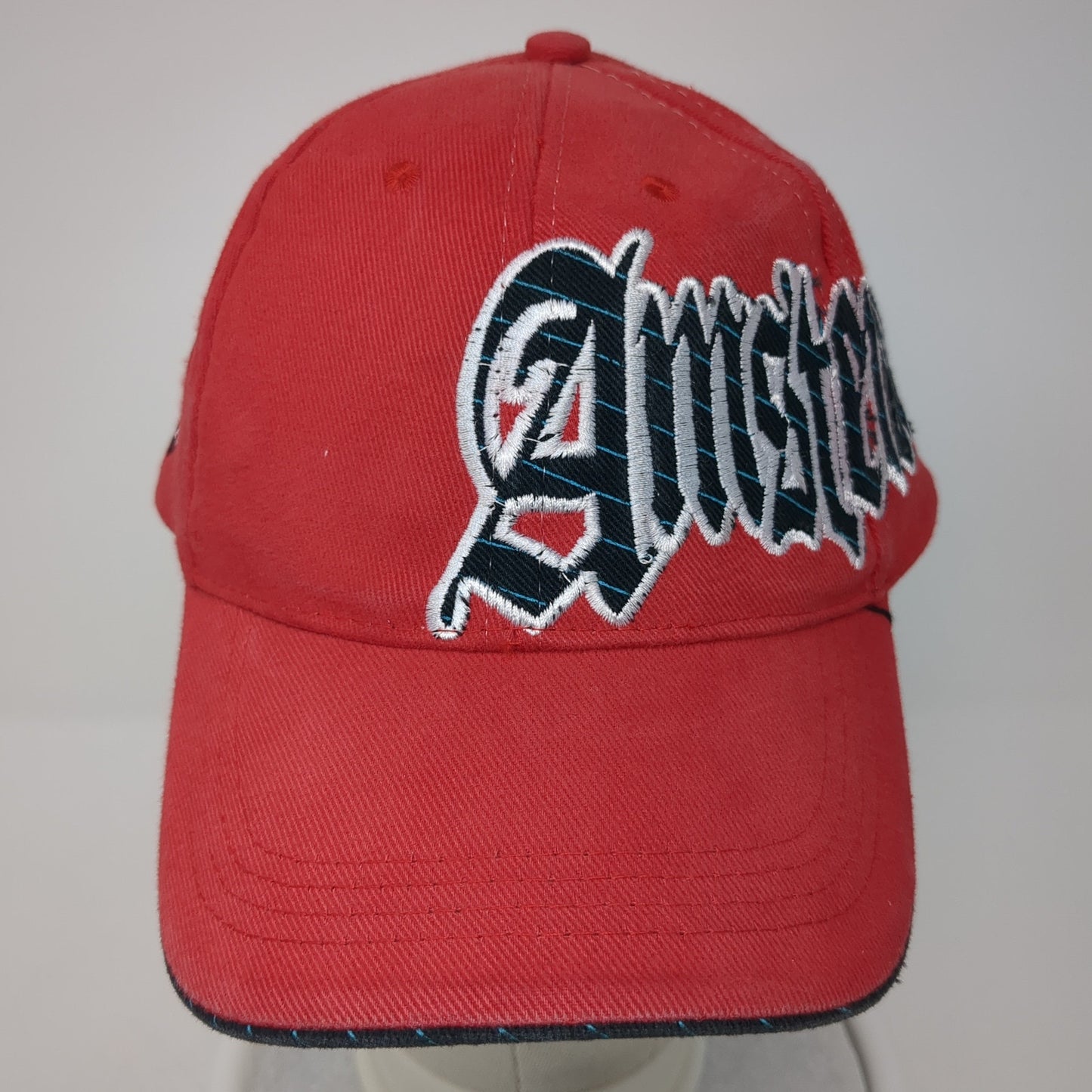 Amsterdam Baseball Cap Red One Size Adjustable Embroidered 6 Panel Fox