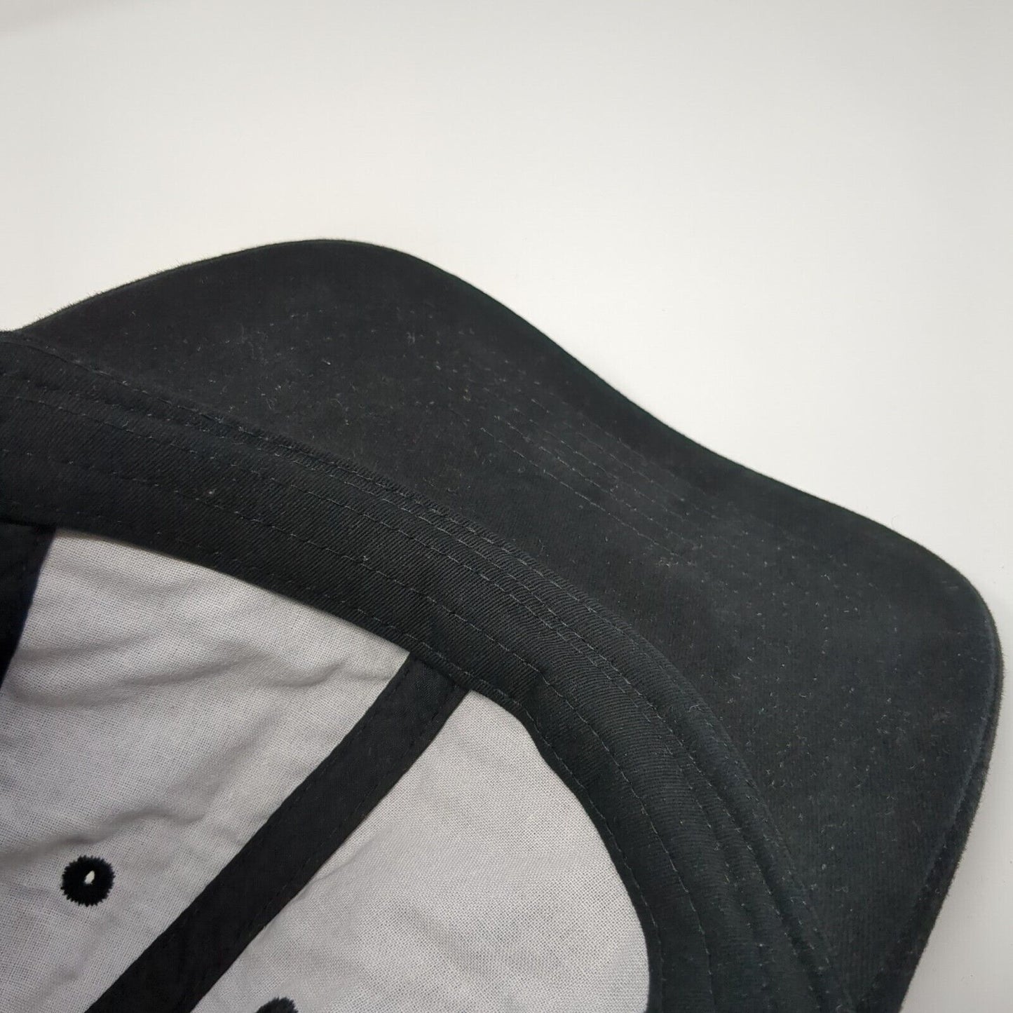 Unbranded Slideback Hat Black One Size Adjustable Vented Holes 6 Panel Blank
