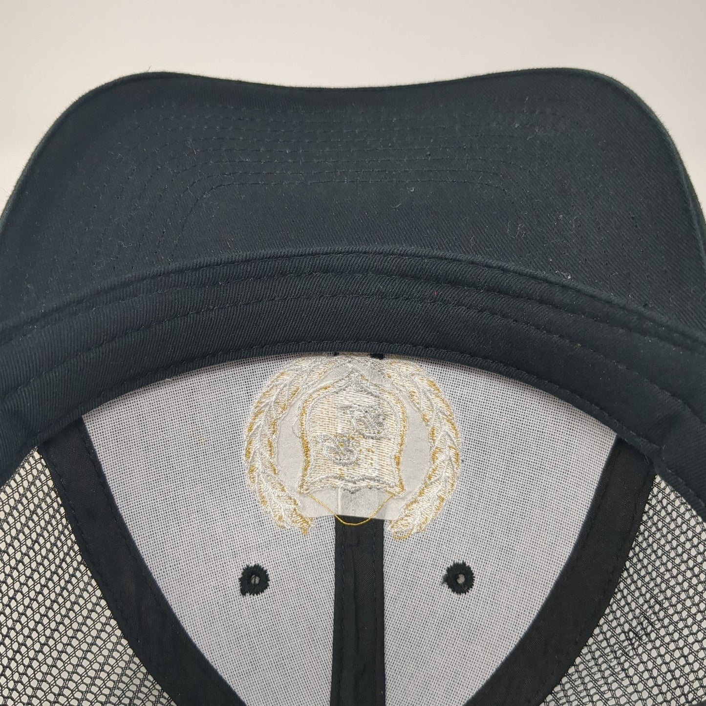 BB Strapback Trucker Hat Black One Size Adjustable Embroidered Mesh Back