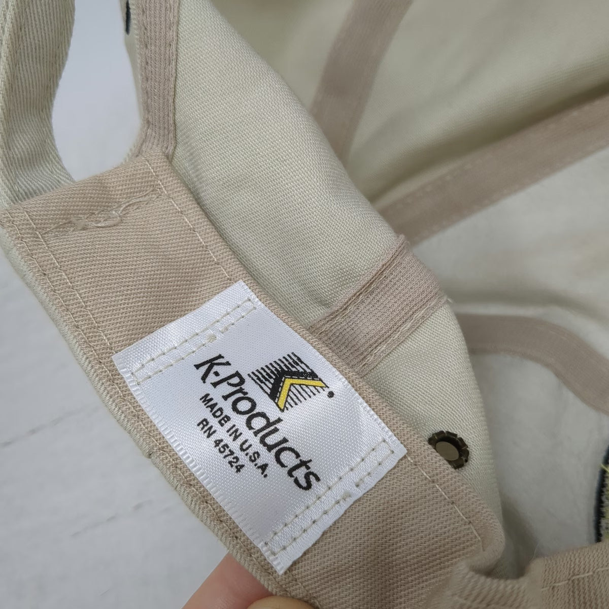 K-Products Sammy 2000 Milk Bottle Baseball Cap Beige OS Hat Made USA Vintage