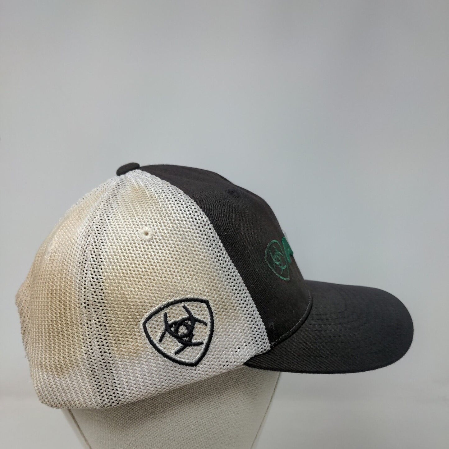 Ariat Snapback Mesh Back Trucker Hat Black One Size Colorblock Flexfit