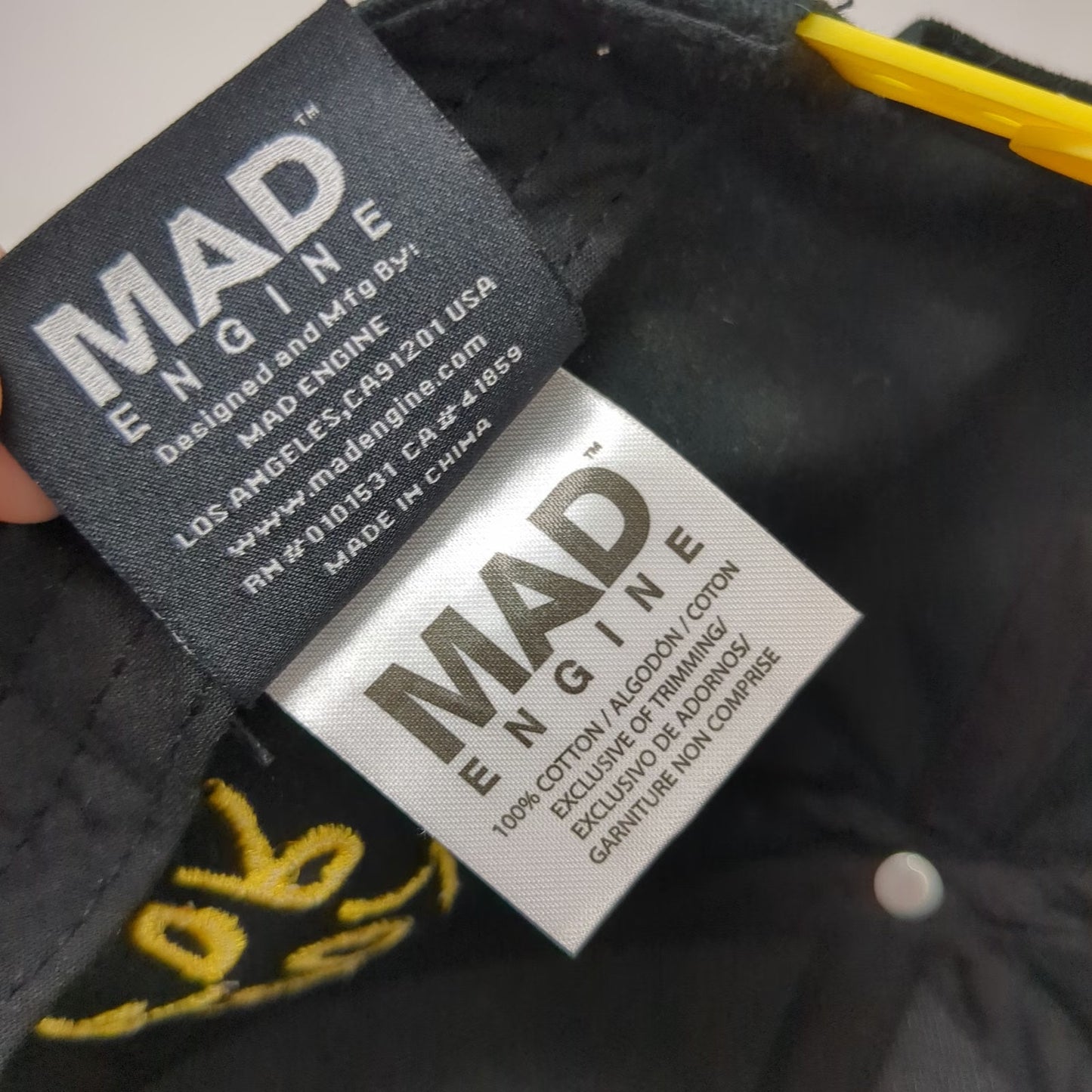 Mad Engine Basquiat Crown Snapback Black Hat One Size Not For Sale Embroidered