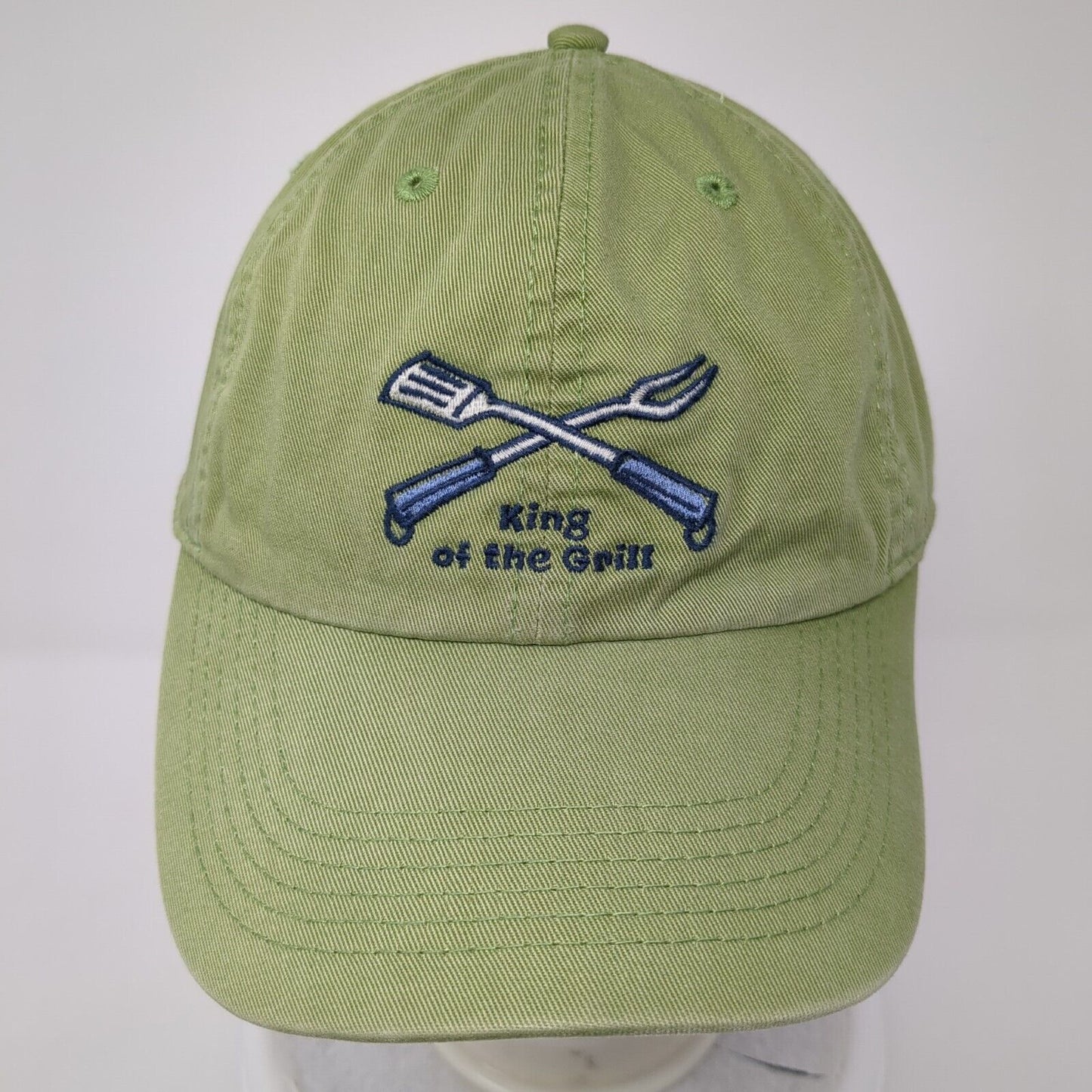 King of the Grill Slideback Hat Green One Size Adjustable Life Is Good
