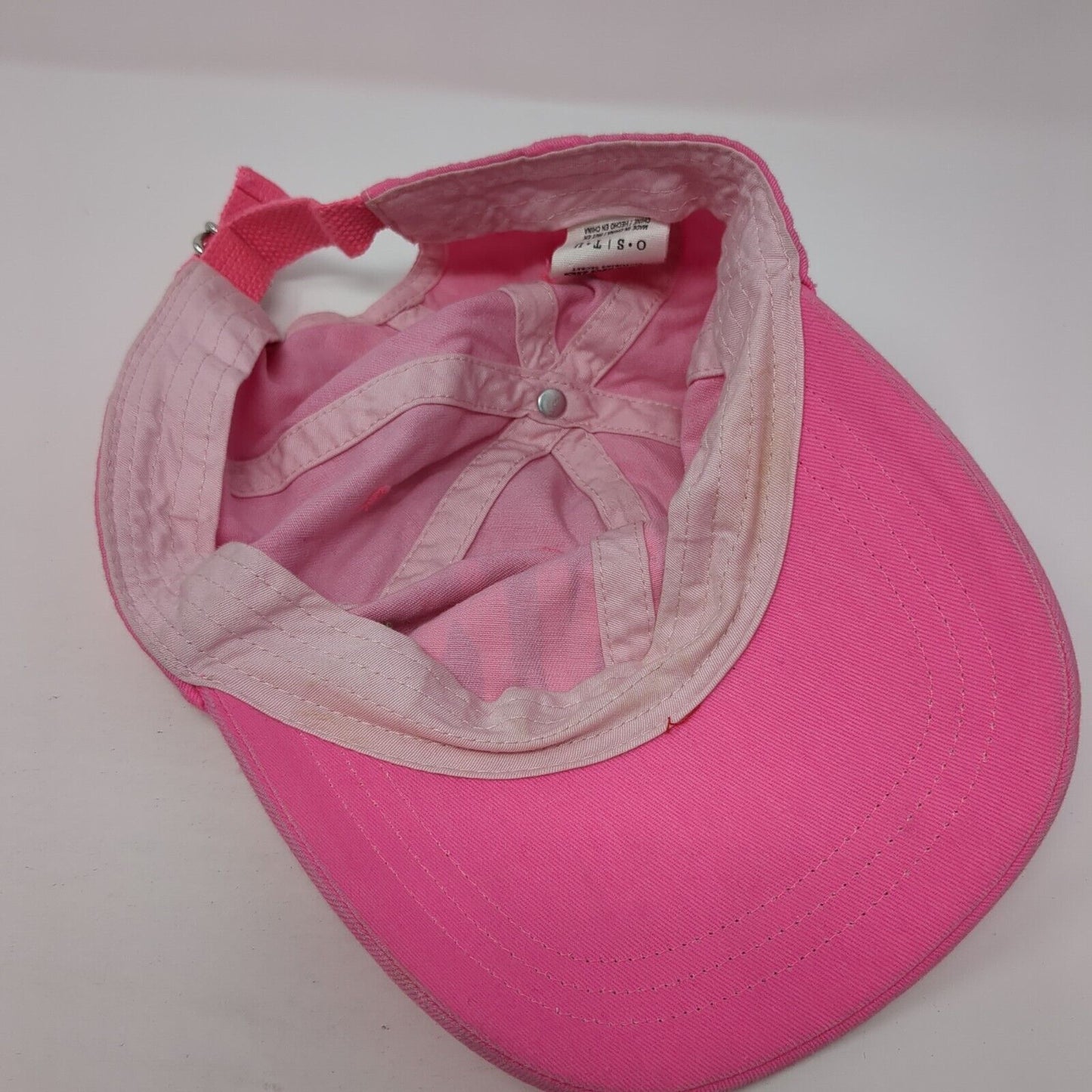 PINK Victoria's Secret Slideback Hat Pink One Size Adjustable 6 Panel Cotton