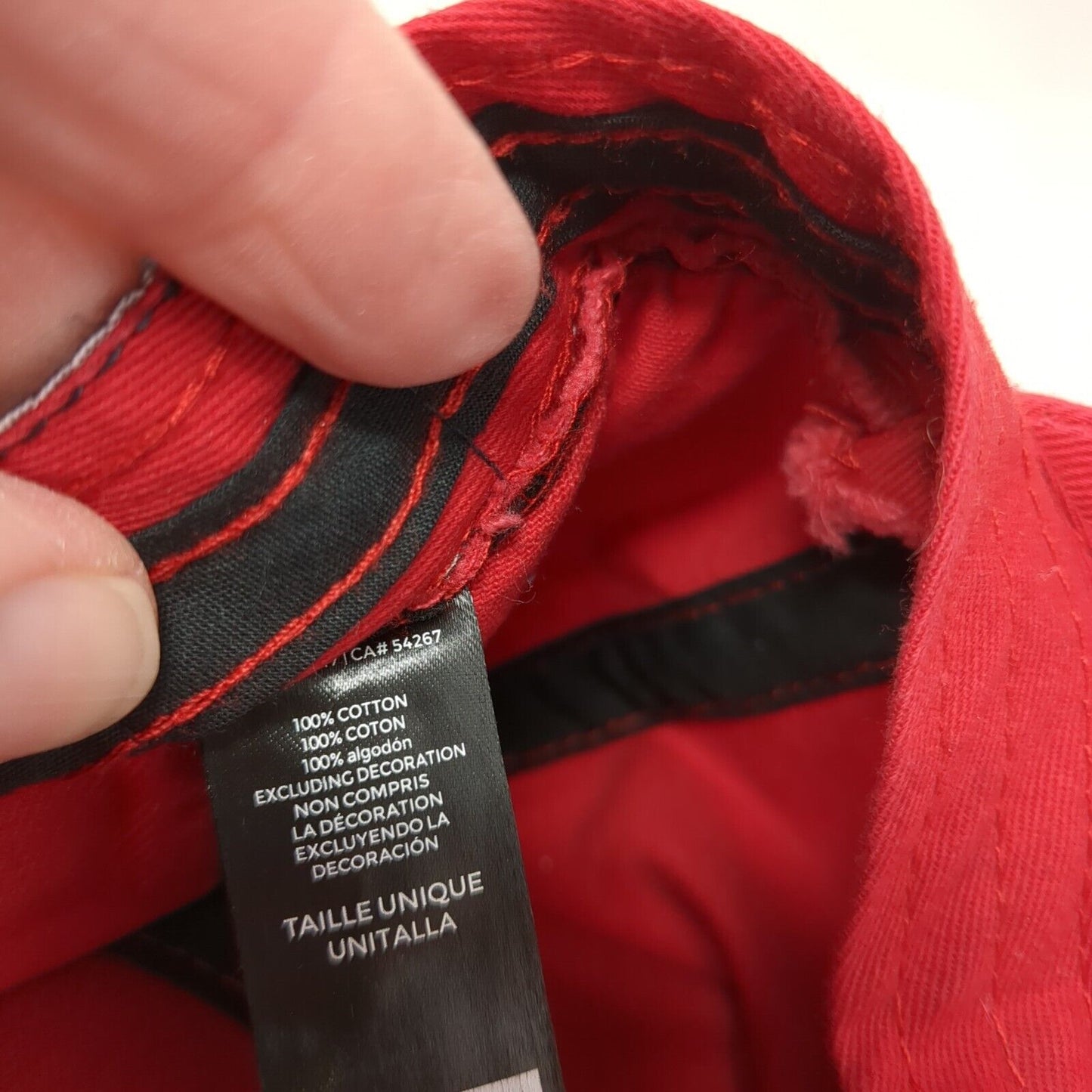 '47 Slideback Hat Red One Size Adjustable Bling Rhinestone Logo 6 Panel