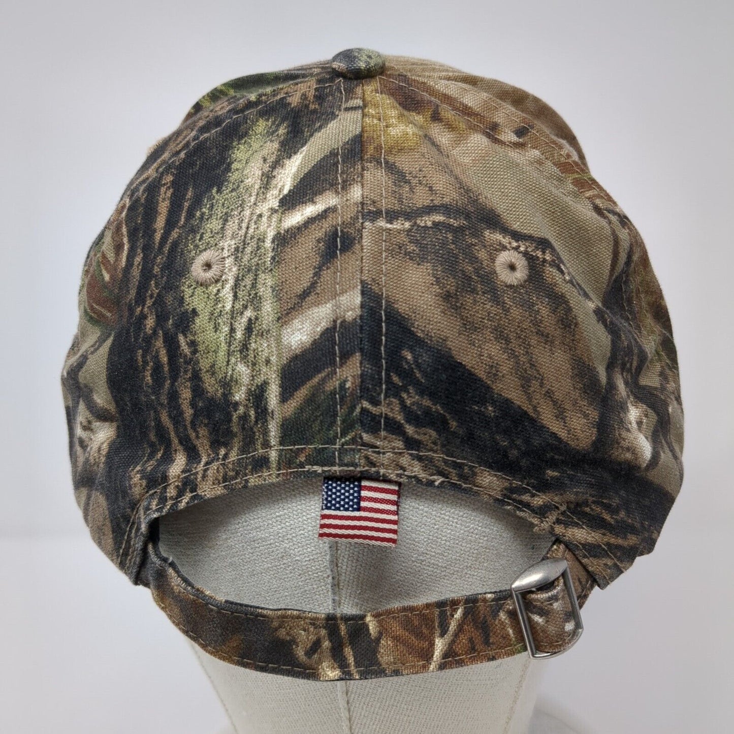 Hobart Brothers USA Flag Slideback Hat Camouflage OS Patriotic Outdoor Cap