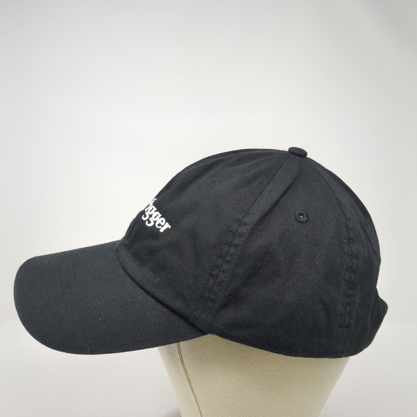 Not A Hugger Slideback Hat Black One Size Adjustable Embroidered Hit