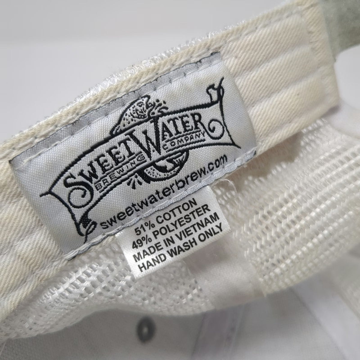 SweetWater Brewing Co Baseball Cap Beige One Size Mesh Back Strapback Craft hat