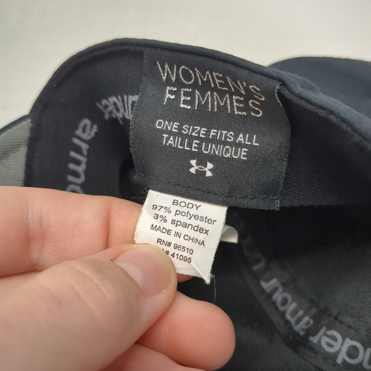 Under Armour Army Cap Black One Size Heatgear Slideback Logo Training Hat