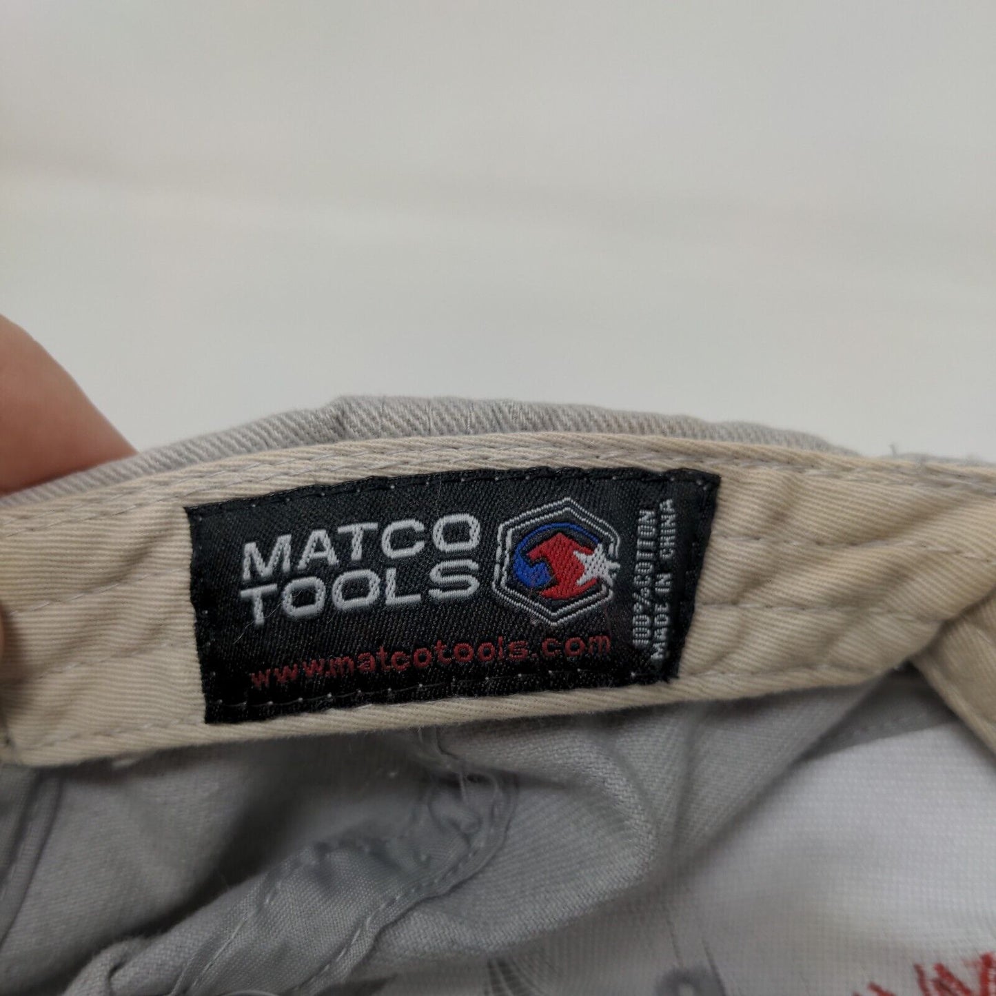 Matco Tools Strapback Hat Gray One Size Adjustable Embroidered 6 Panel