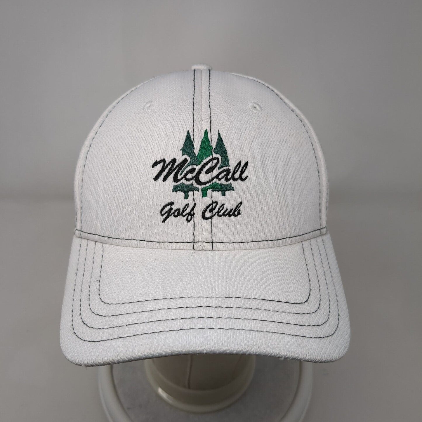McCall Golf Club Strapback Hat White OSFA Adjustable Embroidered 6 Panel Pukka