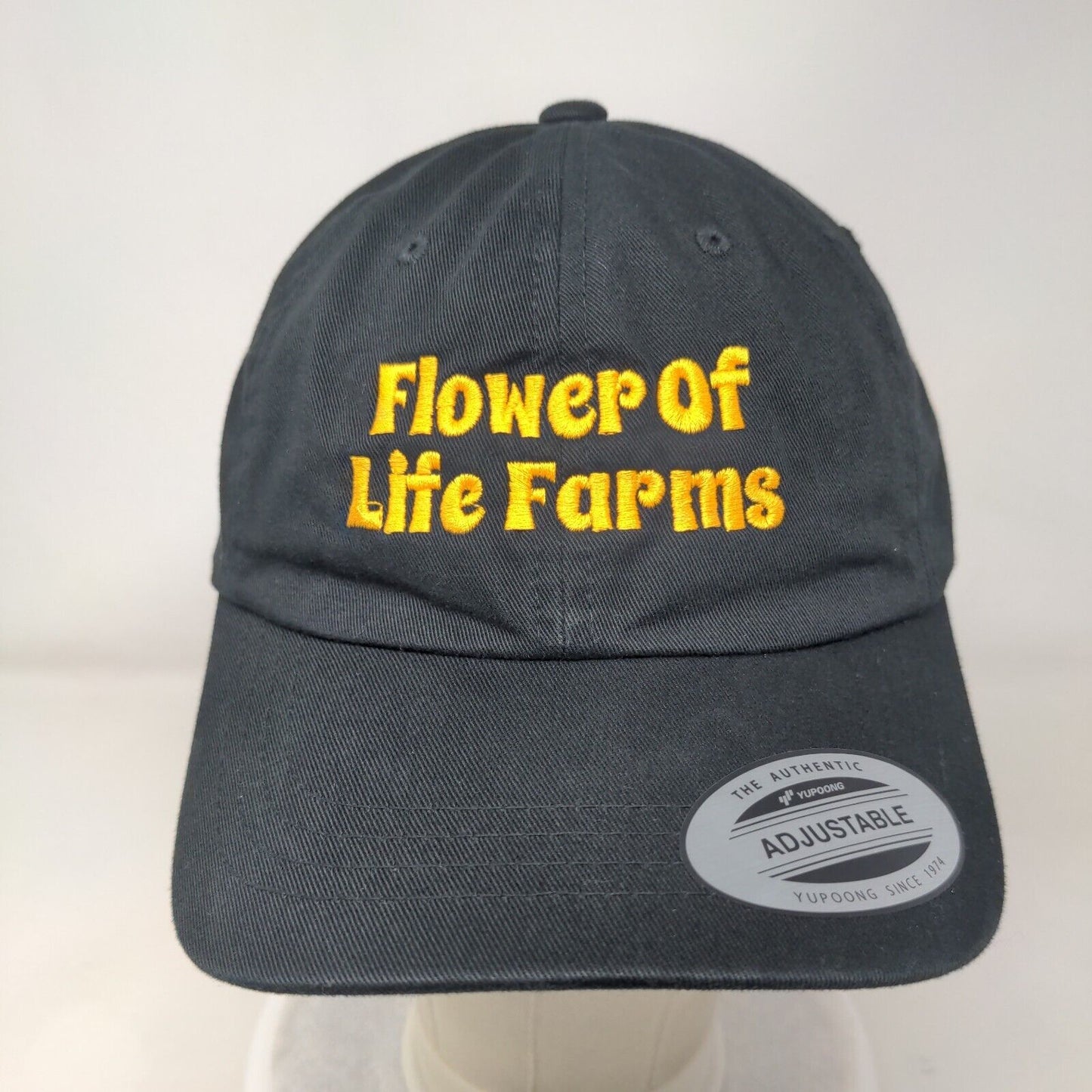 Flower Of Life Farms Slideback Hat Black One Size Embroidered Yupoong