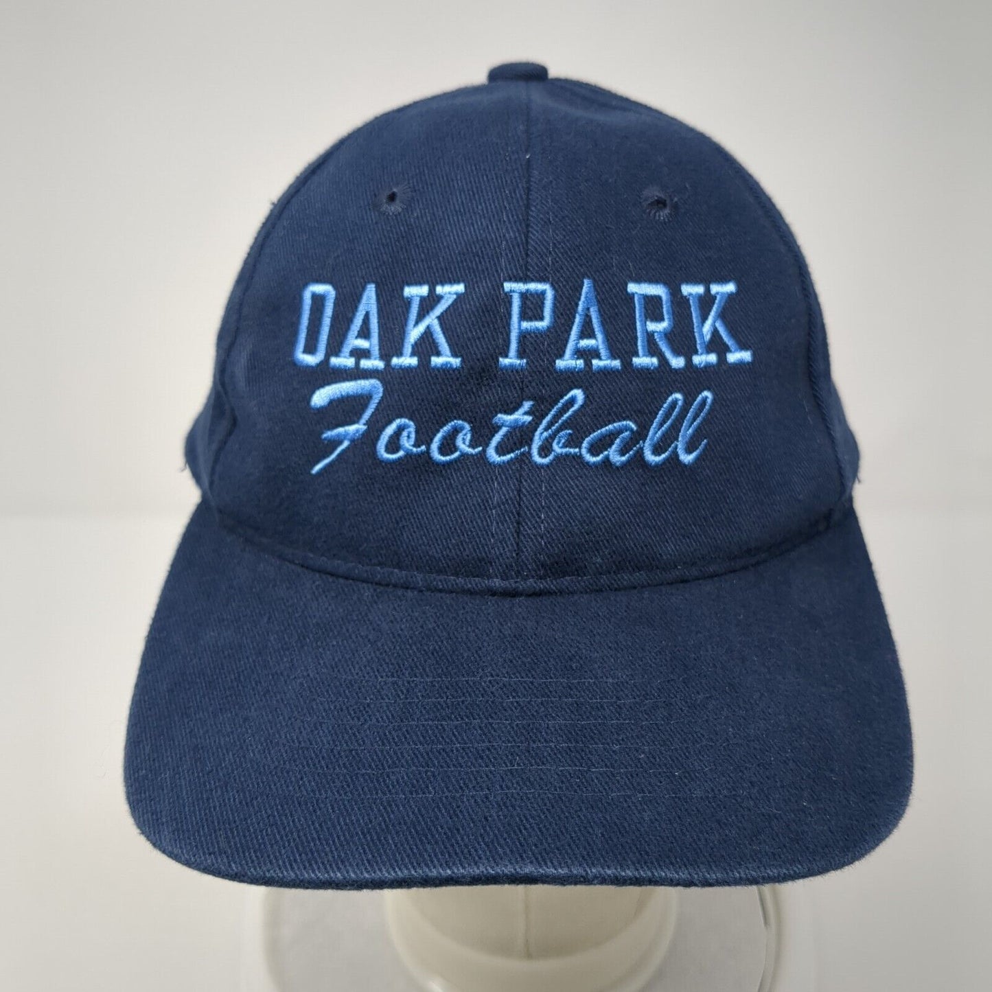 Oak Park Football Slideback Hat Blue One Size Adjustable Sportsman
