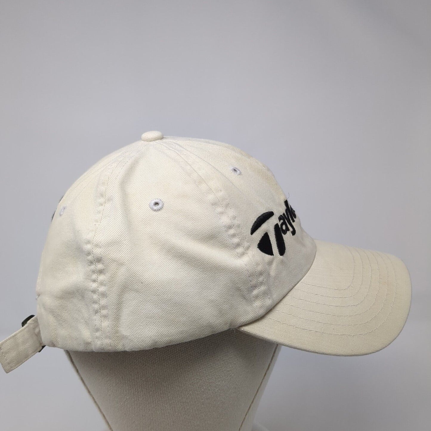 TaylorMade Slideback Golf Hat Tan One Size Adjustable Embroidered 6 Panel