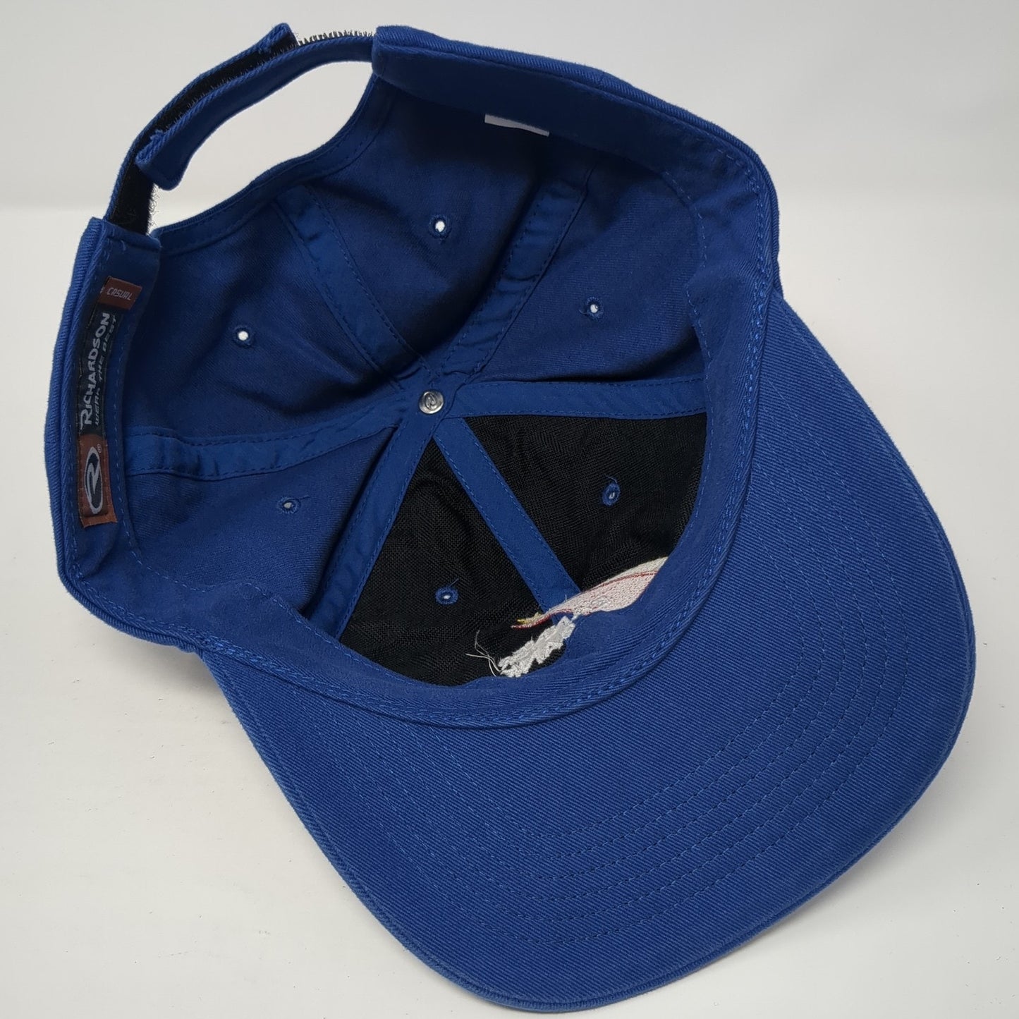 Banner Bank Strapback Hat Blue One Size Adjustable Embroidered Richardson