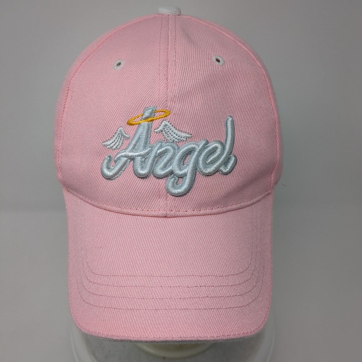 Angel Strapback Hat Pink One Size Adjustable Embroidered Santo Cap