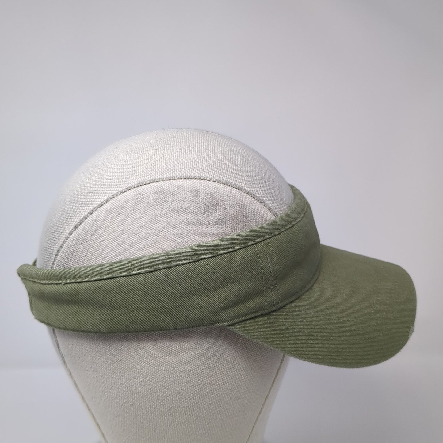 Unbranded Strapback Visor Hat Solid Green One Size Outdoor Adjustable Blank