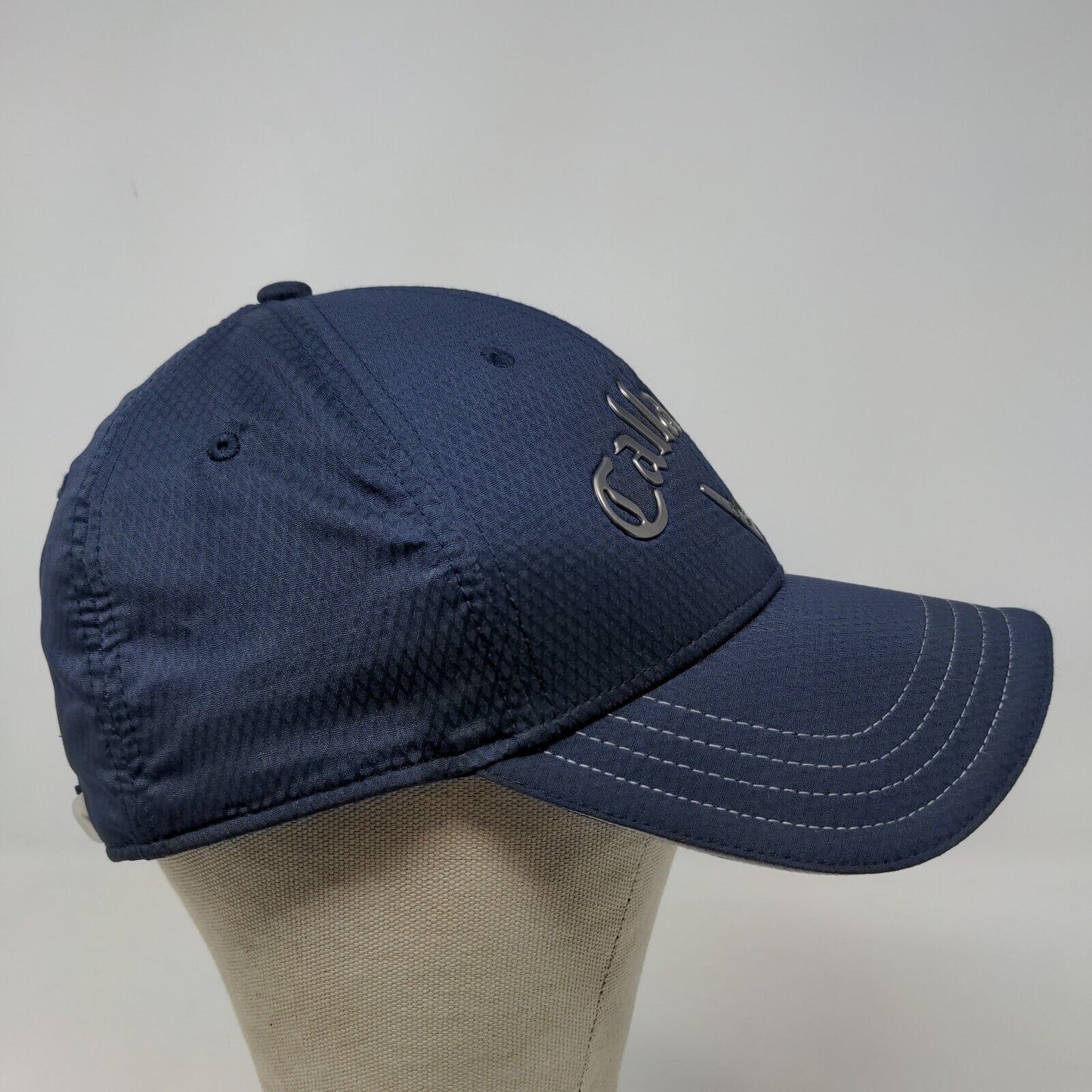 Callaway Golf Men's Strapback Hat Blue Adjustable 3D Odyssey Logo Distressed