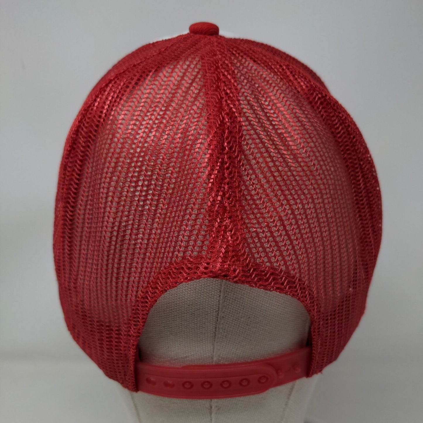 Mustang GT Snapback Mesh Back Rope Trucker Hat Red Adult Fit All Mad Hatter