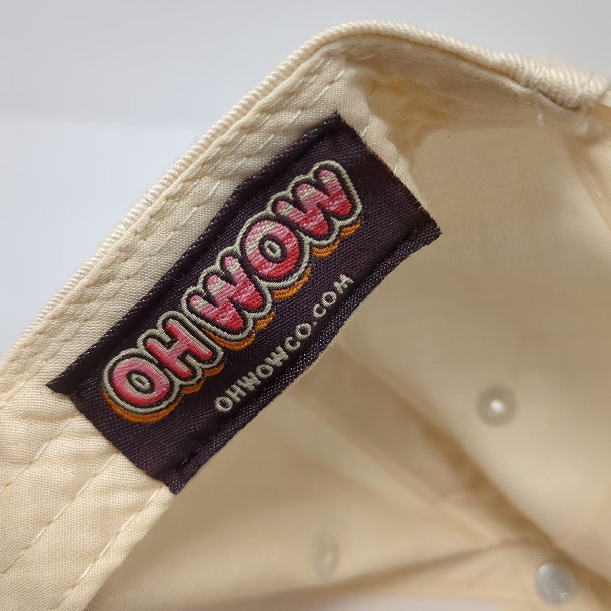OhWow 5 Panel Beige Blue One Size Merica Embroidered Snapback Contrast Bill Hat