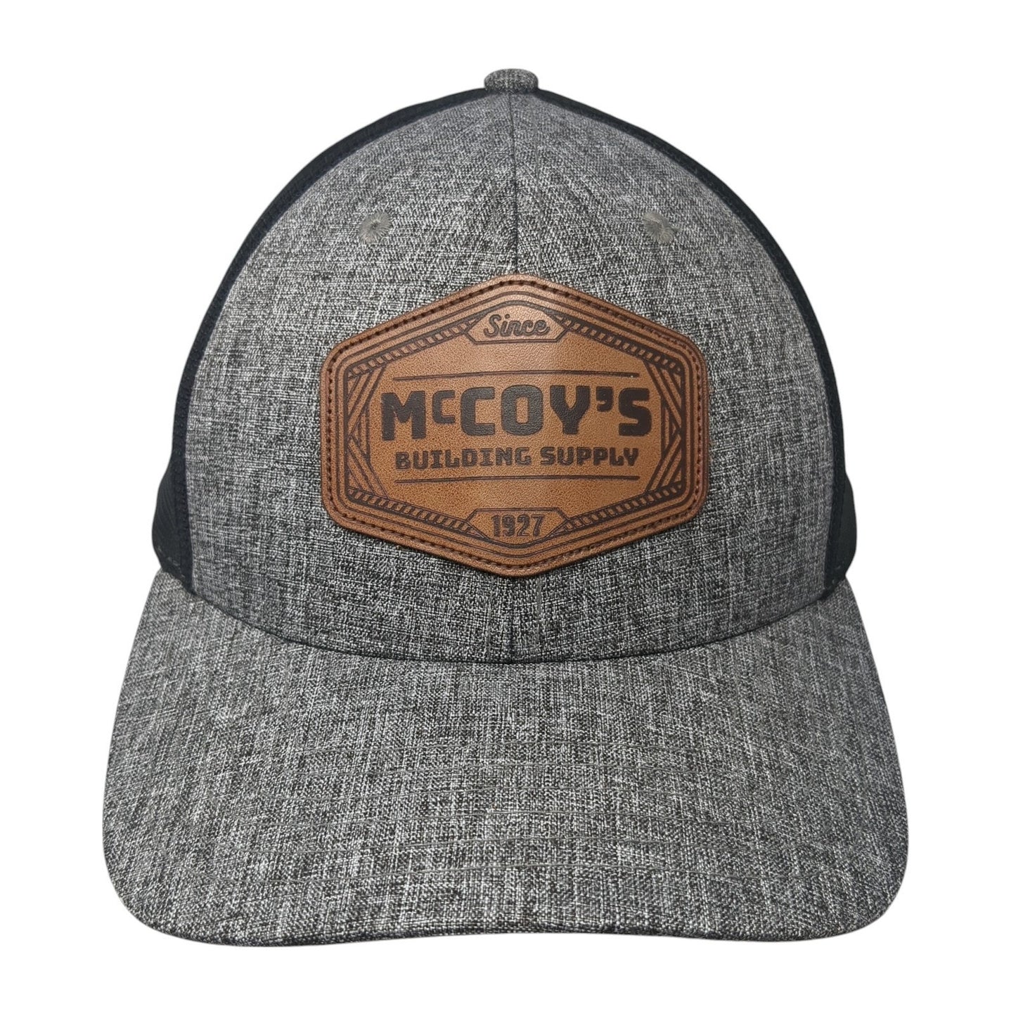 McCoy's Building Supply Strapback Trucker Cap Gray One Size Adjustable Mesh Back