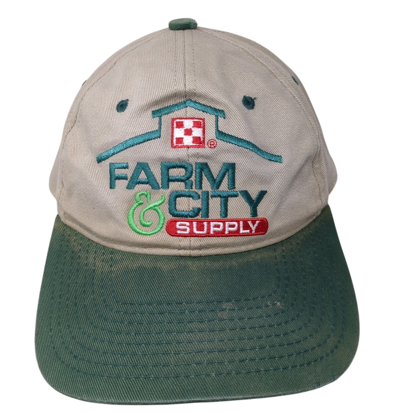 Farm City & Supply Strapback Hat Multi One Size Embroidered Colorblock