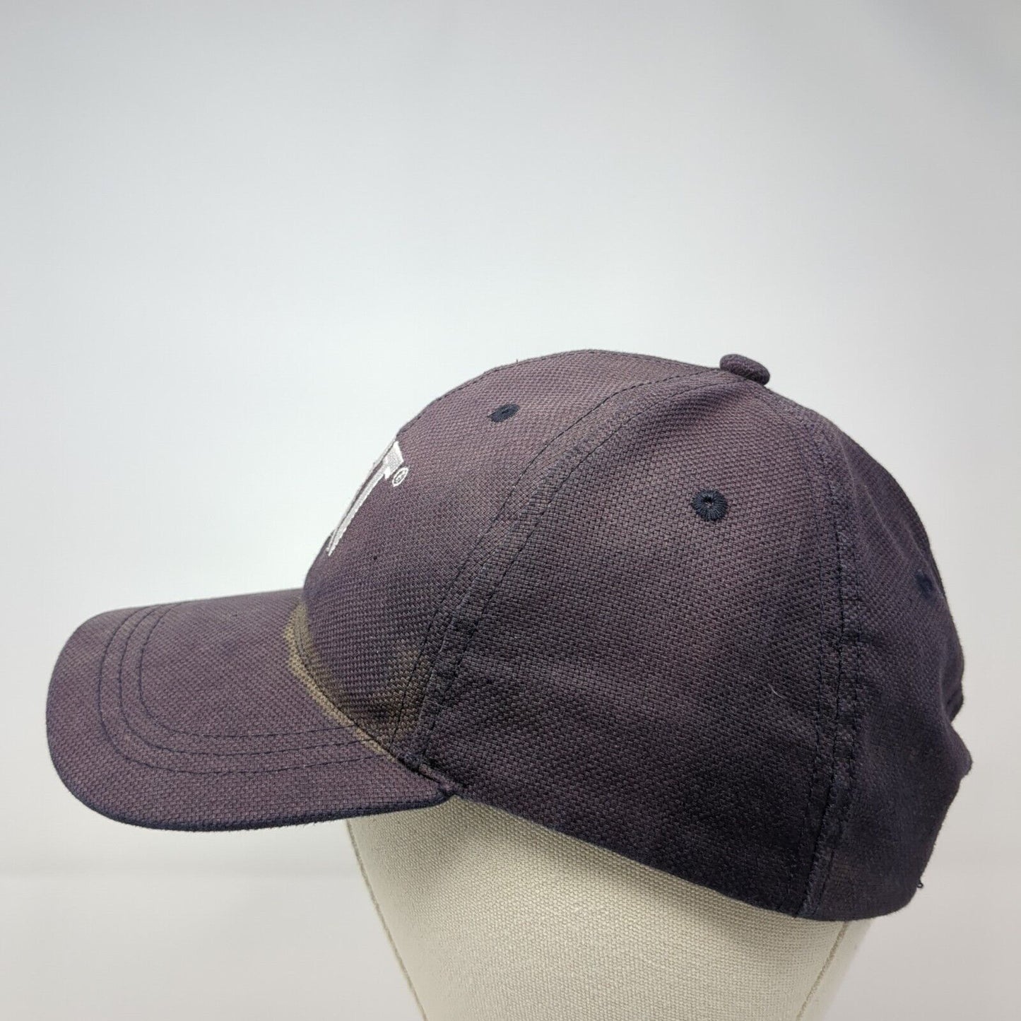 CAT Slideback Hat Blue One Size Adjustable Embroidered Vented Holes 6 Panel