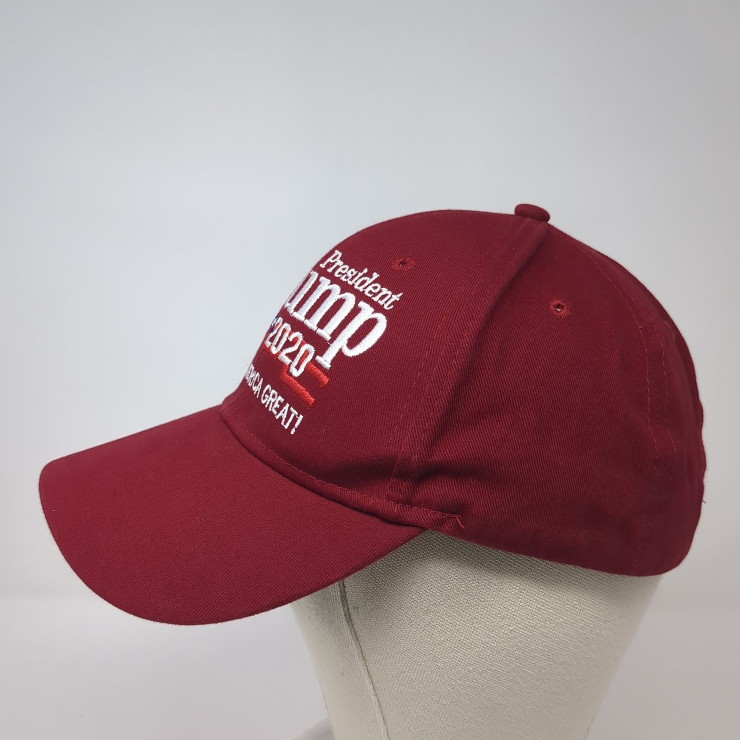 President Trump 2020 Keep America Great! Strapback Hat Red One Size Flag